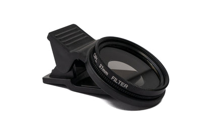 SYSTEM-S CPL Filter 37 mm lens with clip for smartphones in black