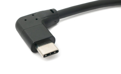 SYSTEM-S USB 3.1 Kabel 100 cm Typ C Stecker zu Stecker Winkel in Schwarz