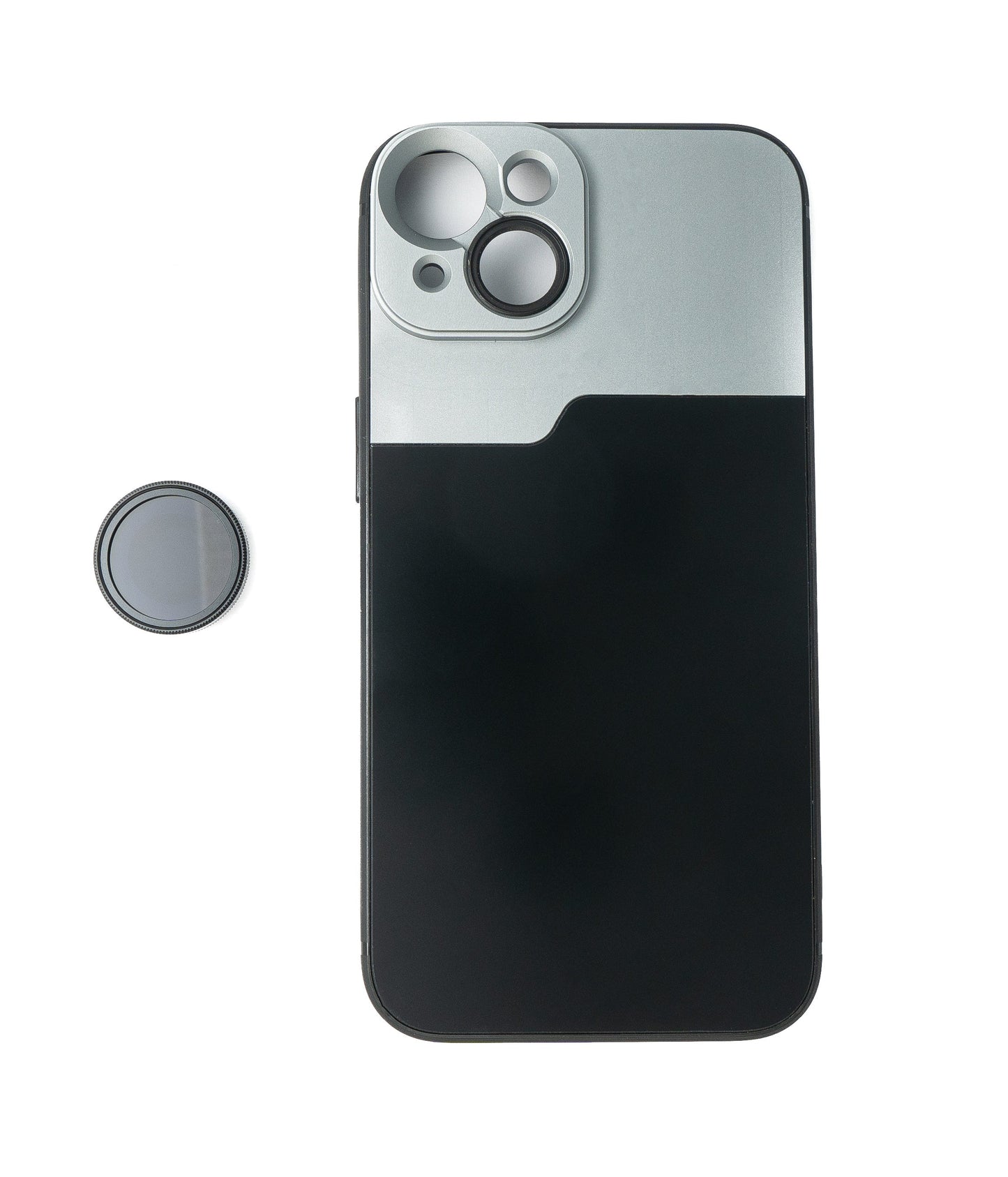 SYSTEM-S CPL Filter Circular Polarizer Linse mit Hülle in Schwarz für iPhone 13