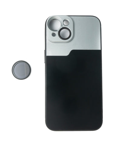 SYSTEM-S CPL Filter Circular Polarizer Linse mit Hülle in Schwarz für iPhone 13