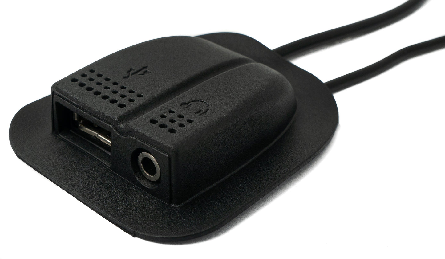 SYSTEM-S USB 2.0 und 3,5mm Klinke Kabel 60 cm für Rucksäcke Ladeanschluss Schwarz