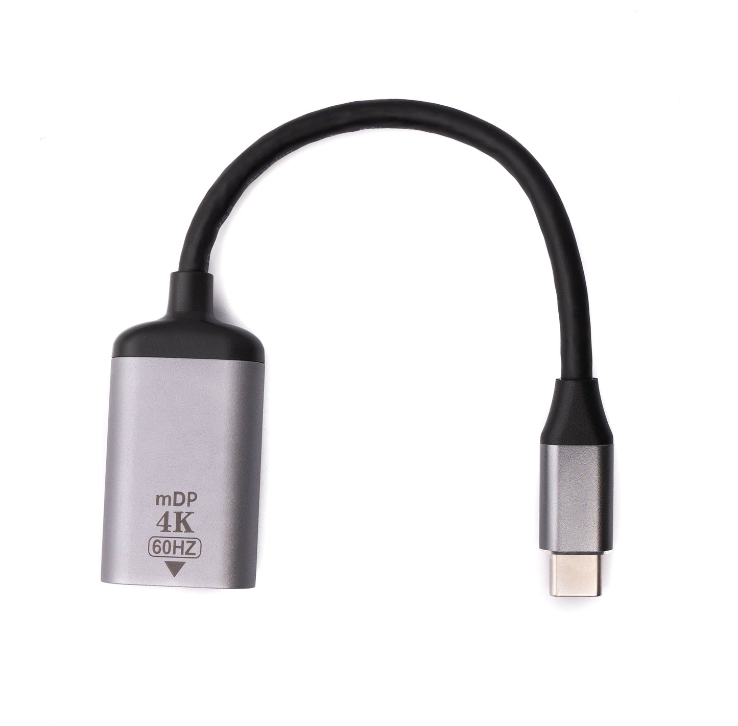 SYSTEM-S Display Port cable 20 cm Mini DP female to USB 3.1 Type C male in grey