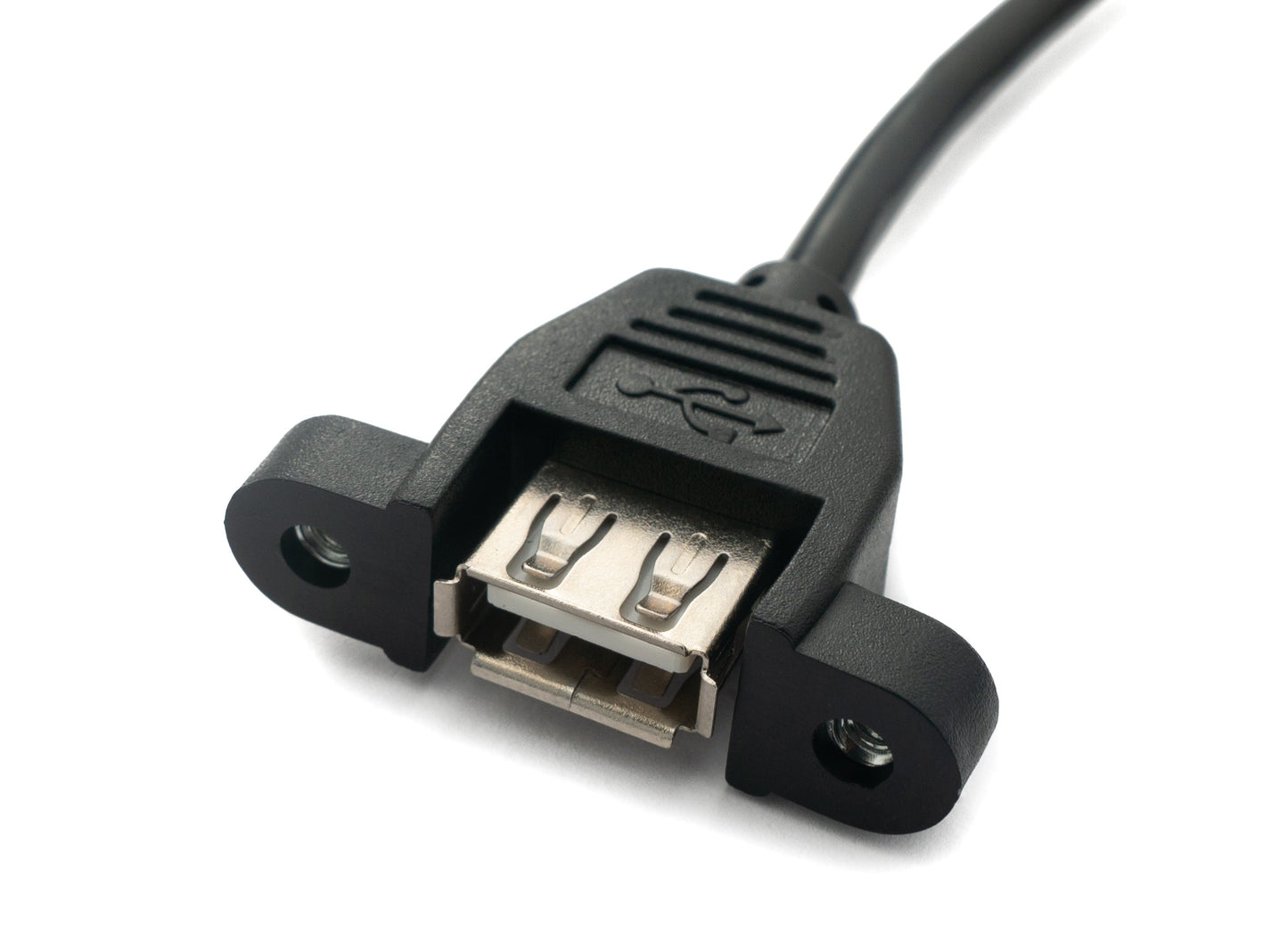 SYSTEM-S USB 2.0 cable 3 m Type A male to female screw in black