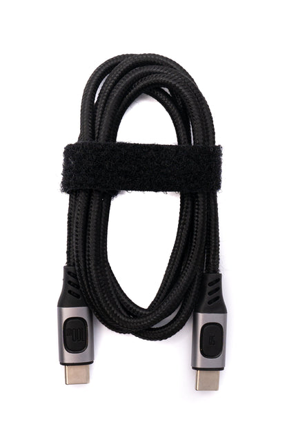 SYSTEM-S USB 3.1 Gen 2 Kabel 200 cm Typ C Stecker zu Stecker geflochten