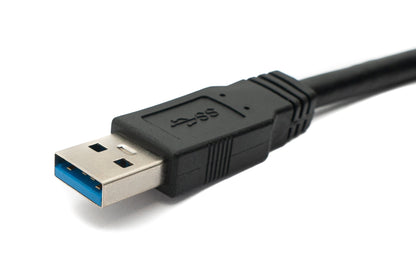 SYSTEM-S USB 3.0 Kabel 8 m Typ B Stecker zu A Stecker in Schwarz