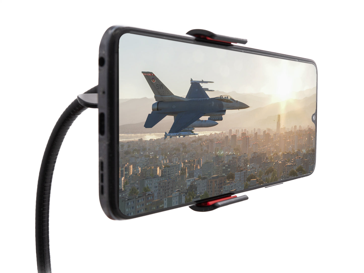 SYSTEM-S Universal flexible table &amp; bed metal gooseneck arm holder for smartphone