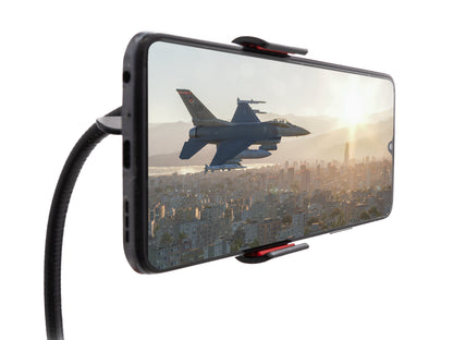 SYSTEM-S Universal flexible table &amp; bed metal gooseneck arm holder for smartphone