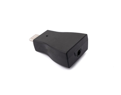 SYSTEM-S Audio USB Adapter 3,5 mm Klinke Buchse zu 3.1 Typ C Stecker AUX Kabel in Schwarz