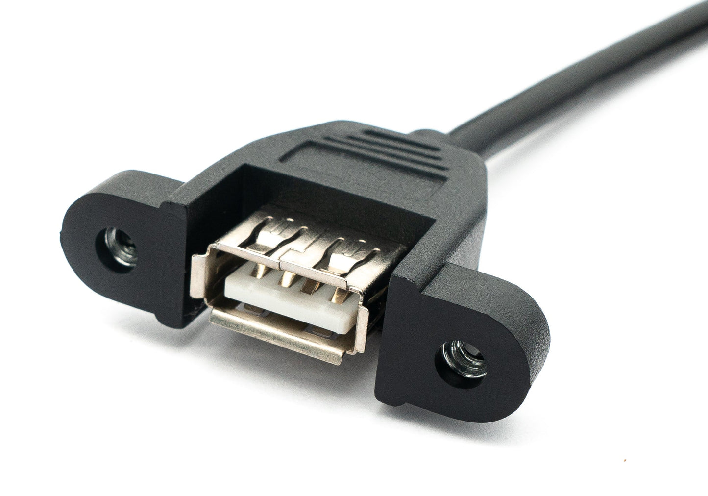 SYSTEM-S USB 2.0 cable 2 m Type A male to female screw in black