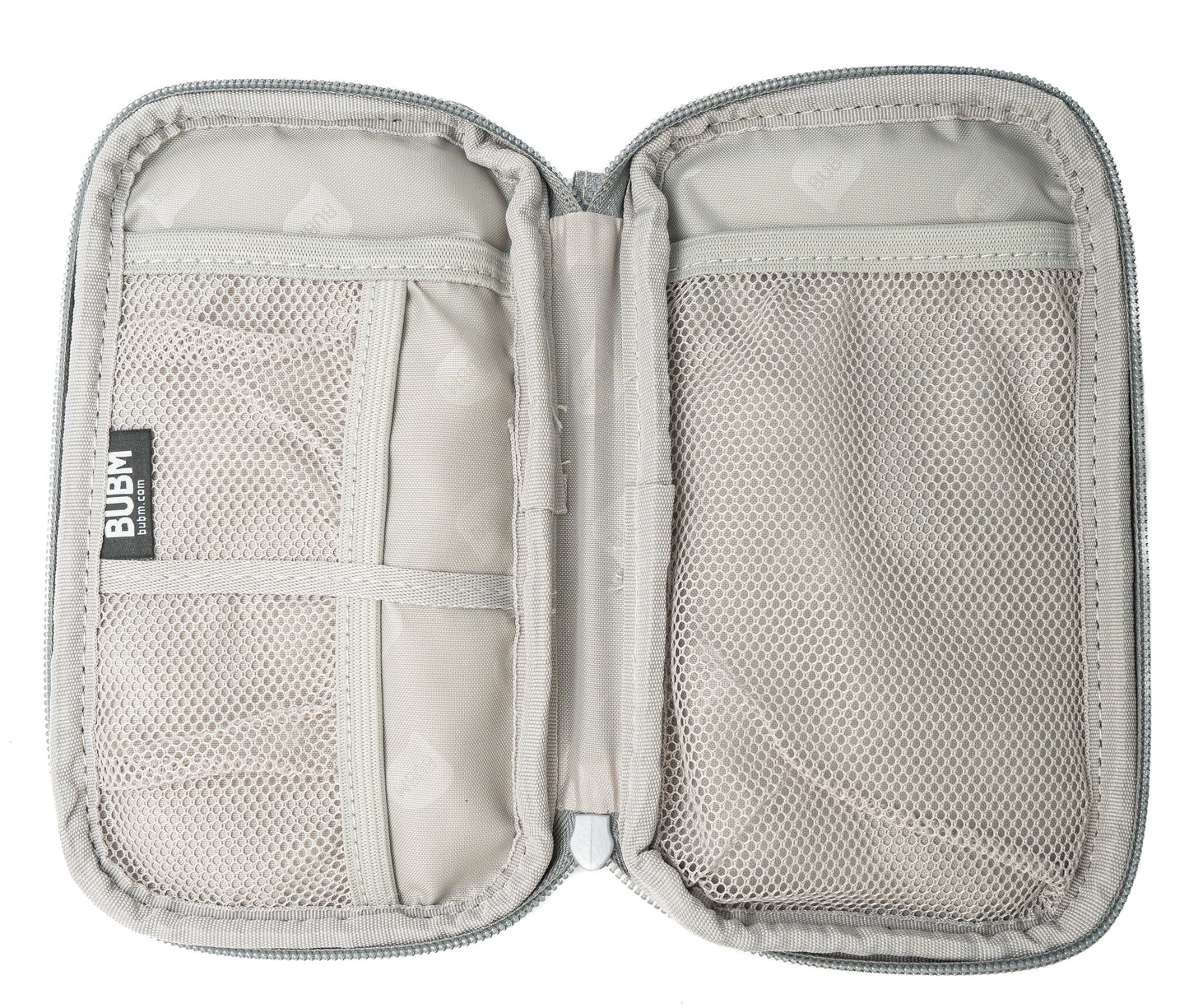 SYSTEM-S protective case padded waterproof bag case in grey for power bank headphones