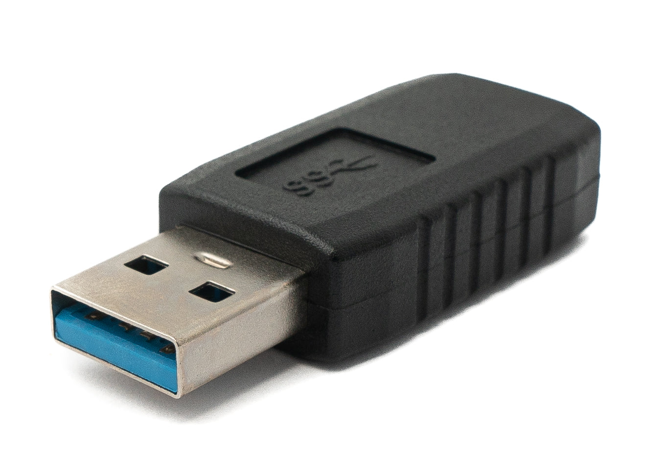 SYSTEM-S USB 3.0 Adapter Typ A Stecker zu Buchse Kabel in Schwarz