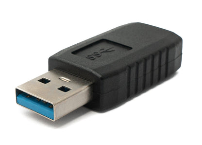 SYSTEM-S USB 3.0 Adapter Typ A Stecker zu Buchse Kabel in Schwarz
