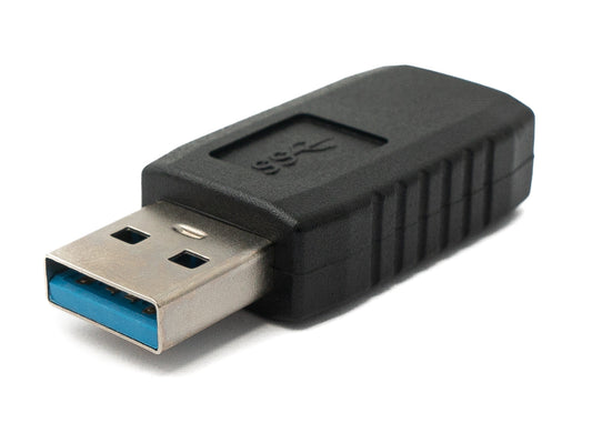SYSTEM-S USB 3.0 Adapter Typ A Stecker zu Buchse Kabel in Schwarz