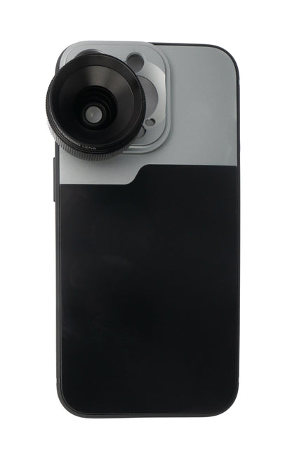 SYSTEM-S Macro Lens 1.1x to 2.8x Filter with Case in Black for iPhone 13 Pro