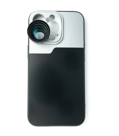 SYSTEM-S Zoom Lens 3x Telephoto Lens Filter with Case in Black for iPhone 13 Pro 