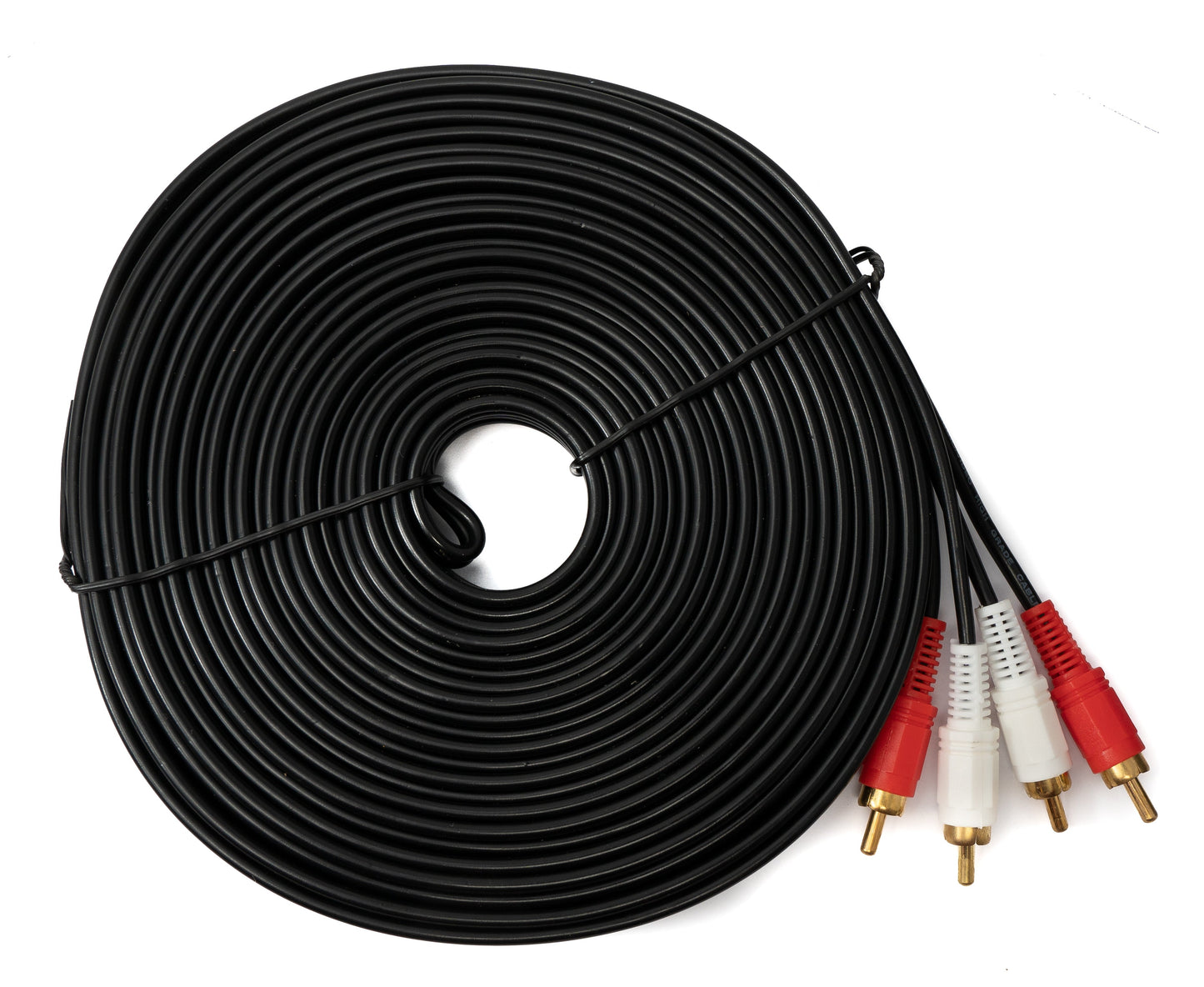 SYSTEM-S Cinch 2 RCA cable 15 m male to male stereo AV in black