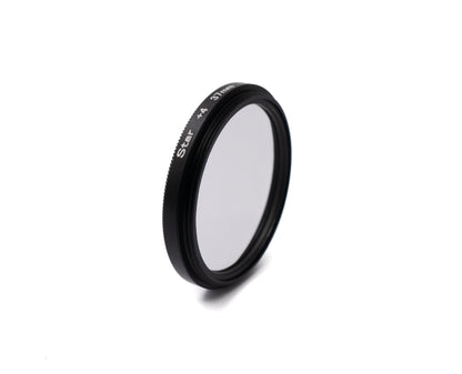 SYSTEM-S Stern Filter 4 Punkt 37 mm Star Light Linse mit Clip für Smartphones in Schwarz