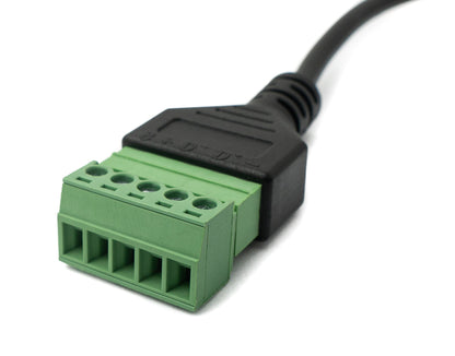 SYSTEM-S USB 2.0 Kabel 30 cm Typ A Buchse zu 5 polig Leiterplattenstecker Schwarz