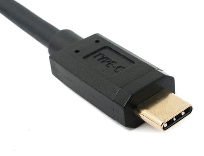 SYSTEM-S USB 3.1 cable 100 cm Type C male to female screw in black