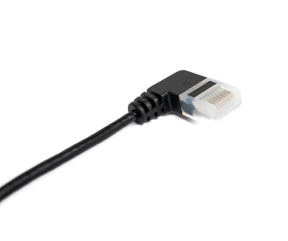 SYSTEM-S LAN Kabel 25 cm RJ45 8P8C STP Cat6 Stecker zu Stecker Winkel Schwarz