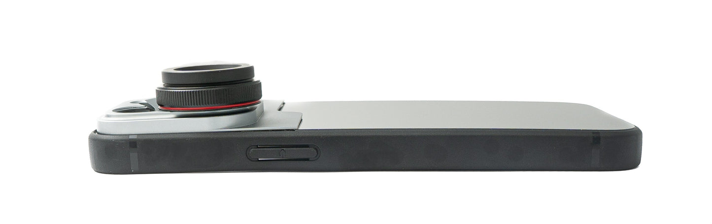 SYSTEM-S Makro Linse 2.8x HD Filter mit Hülle in Schwarz für iPhone 13 Pro