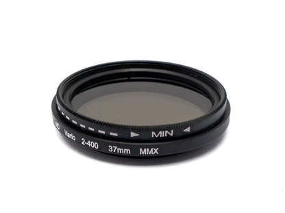 SYSTEM-S ND Vario Filter 37 mm 2 bis 400 Grau Linse mit Clip für Smartphones in Schwarz