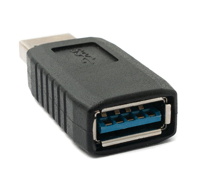 SYSTEM-S USB 3.0 Adapter Typ A Stecker zu Buchse Kabel in Schwarz