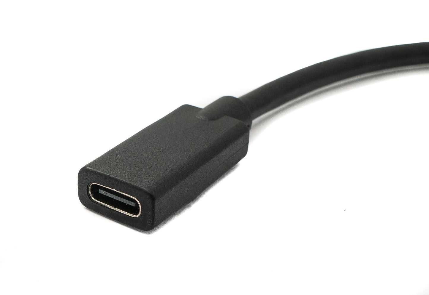 SYSTEM-S USB 3.1 cable 60 cm Type C male to female screw in black