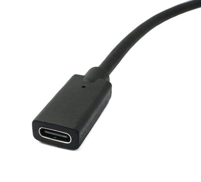 SYSTEM-S USB 3.1 Gen 2 100W  Kabel 30 cm Typ C Stecker zu Buchse Schraube Winkel