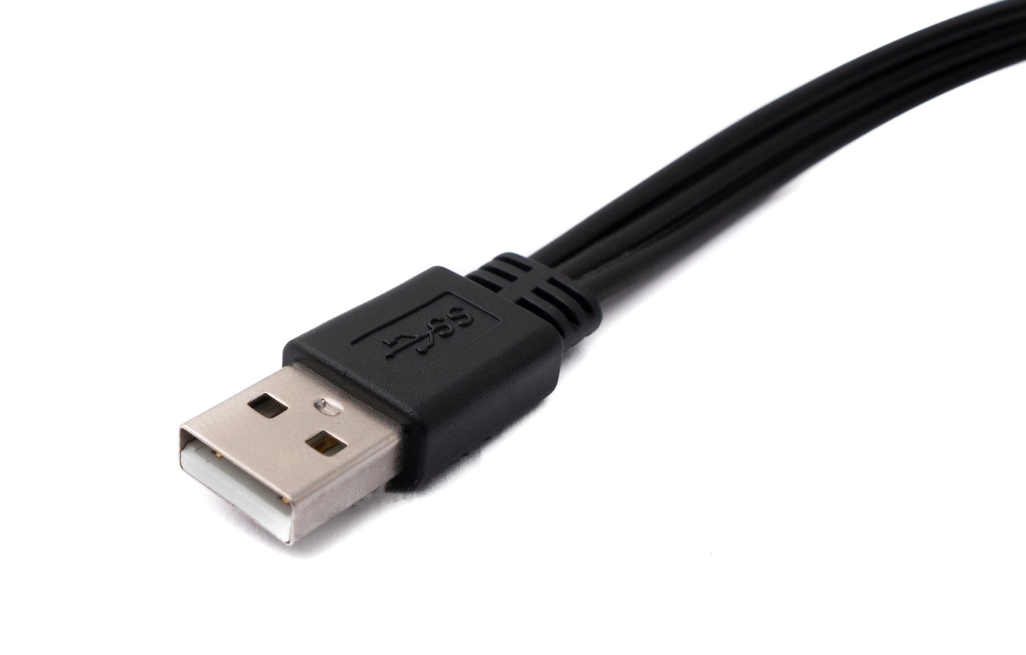 SYSTEM-S Cinch 3 RCA Kabel 25 cm Buchse zu USB 2.0 Typ A Stecker AV in Schwarz