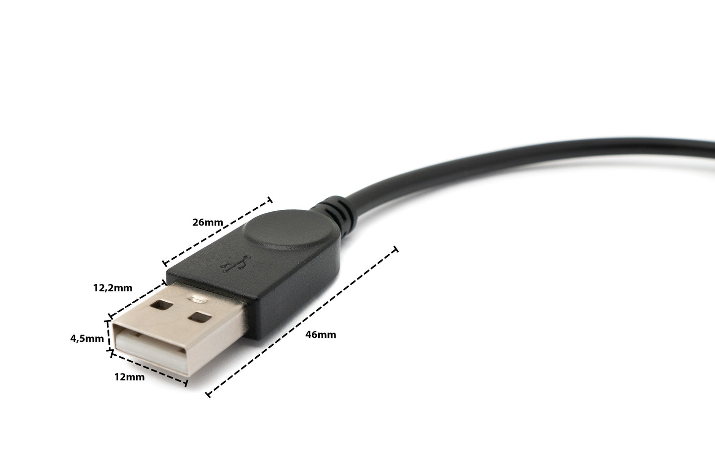 SYSTEM-S USB 3.1 U Turn 180° Kabel 30cm Typ C Stecker zu 2.0 Typ A Stecker Winkel Schwarz