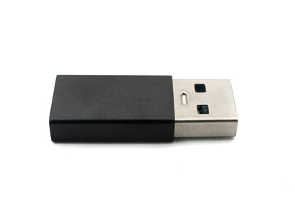SYSTEM-S USB 3.1 adapter type C female to 3.0 type A male cable in black