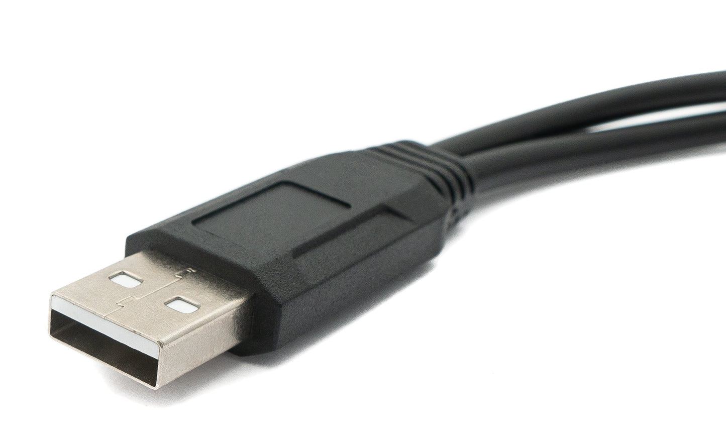 SYSTEM-S USB 3.1 Kabel 30 cm Typ C & 2.0 Micro B Stecker zu A Stecker Winkel in Schwarz