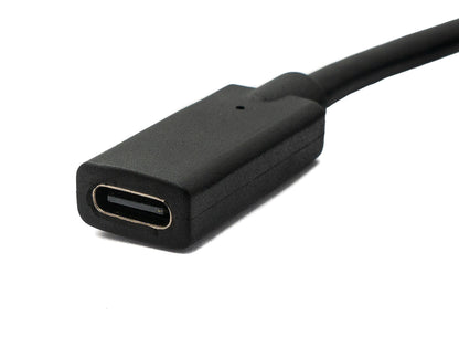 SYSTEM-S USB 3.1 Gen 2 100W Kabel 100 cm Typ C Stecker zu Buchse Schraube Winkel