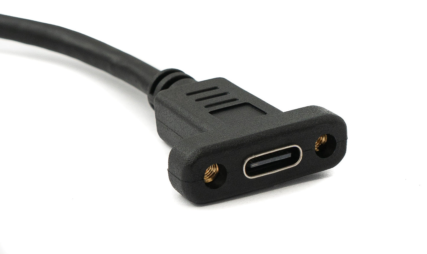 SYSTEM-S USB 3.1 Gen 2 100W Kabel 60 cm Typ C Stecker zu Buchse Schraube Winkel