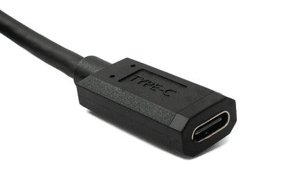 SYSTEM-S USB 3.1 U Turn 1,8 m Kabel Typ C Stecker zu Buchse 360° Winkel in Schwarz