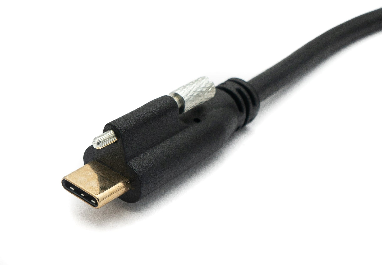 SYSTEM-S USB 3.1 Kabel 100 cm Typ C Stecker zu Buchse Schraube in Schwarz