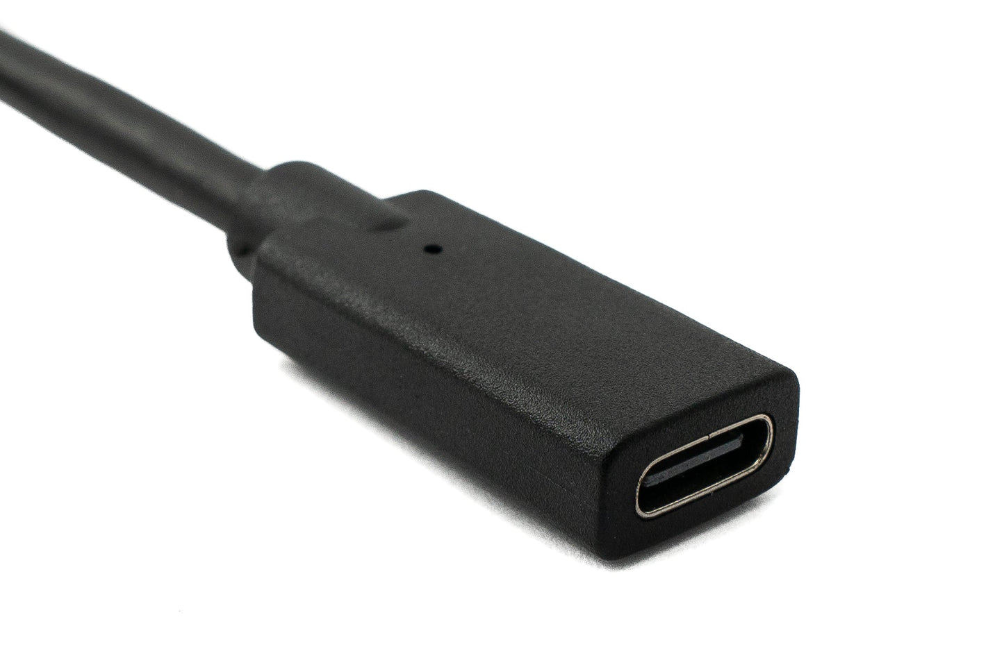 SYSTEM-S USB 3.1 Kabel 2 m Typ C Stecker zu Buchse Schraube in Schwarz