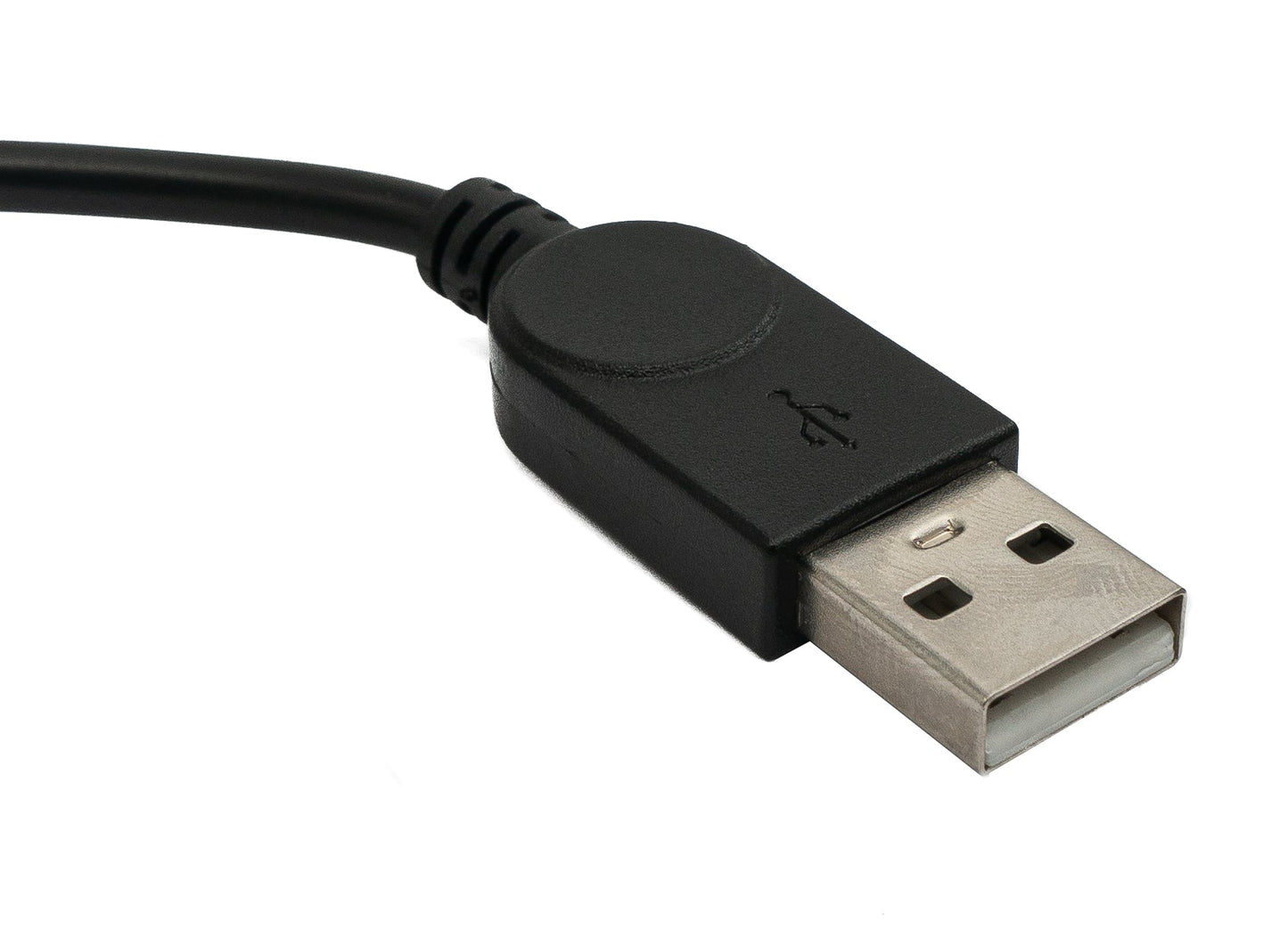 SYSTEM-S USB 2.0 Kabel 100 cm Typ B Stecker zu A Stecker Winkel in Schwarz
