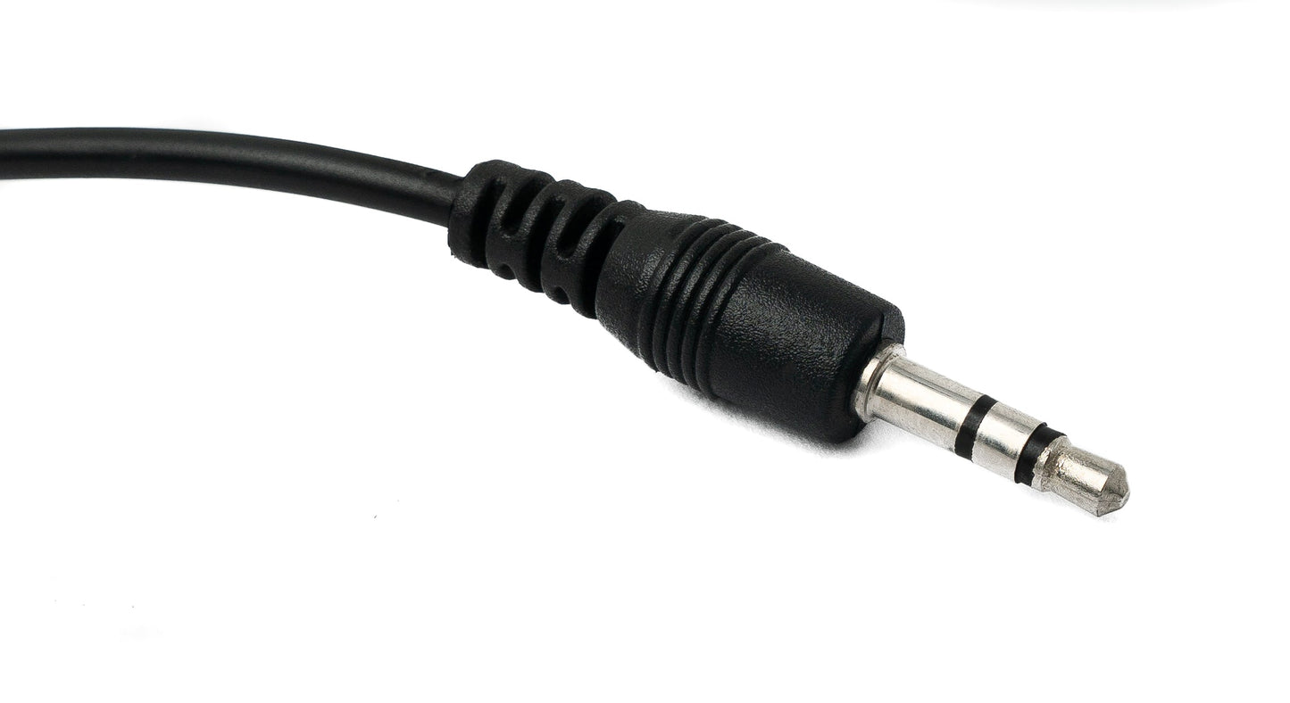 SYSTEM-S USB 2.0 und 3,5mm Klinke Kabel 60 cm für Rucksäcke Ladeanschluss Schwarz