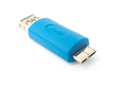 SYSTEM-S USB 3.0 Adapter Micro B Stecker zu Typ A Buchse Kabel in Blau