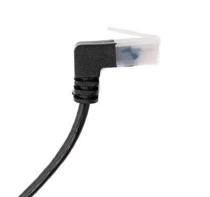 SYSTEM-S LAN cable 25 cm RJ45 8P8C STP Cat6 plug to plug angled black