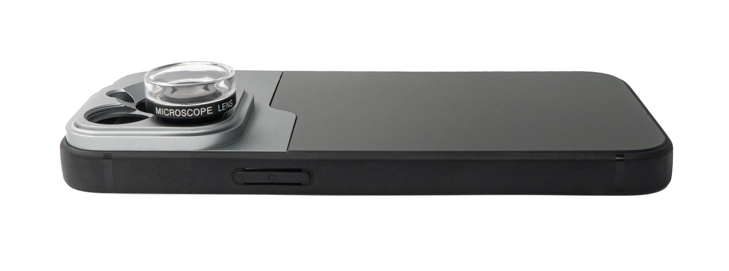SYSTEM-S Macro Lens 30x Microscope Filter with Case in Black for iPhone 13 Pro