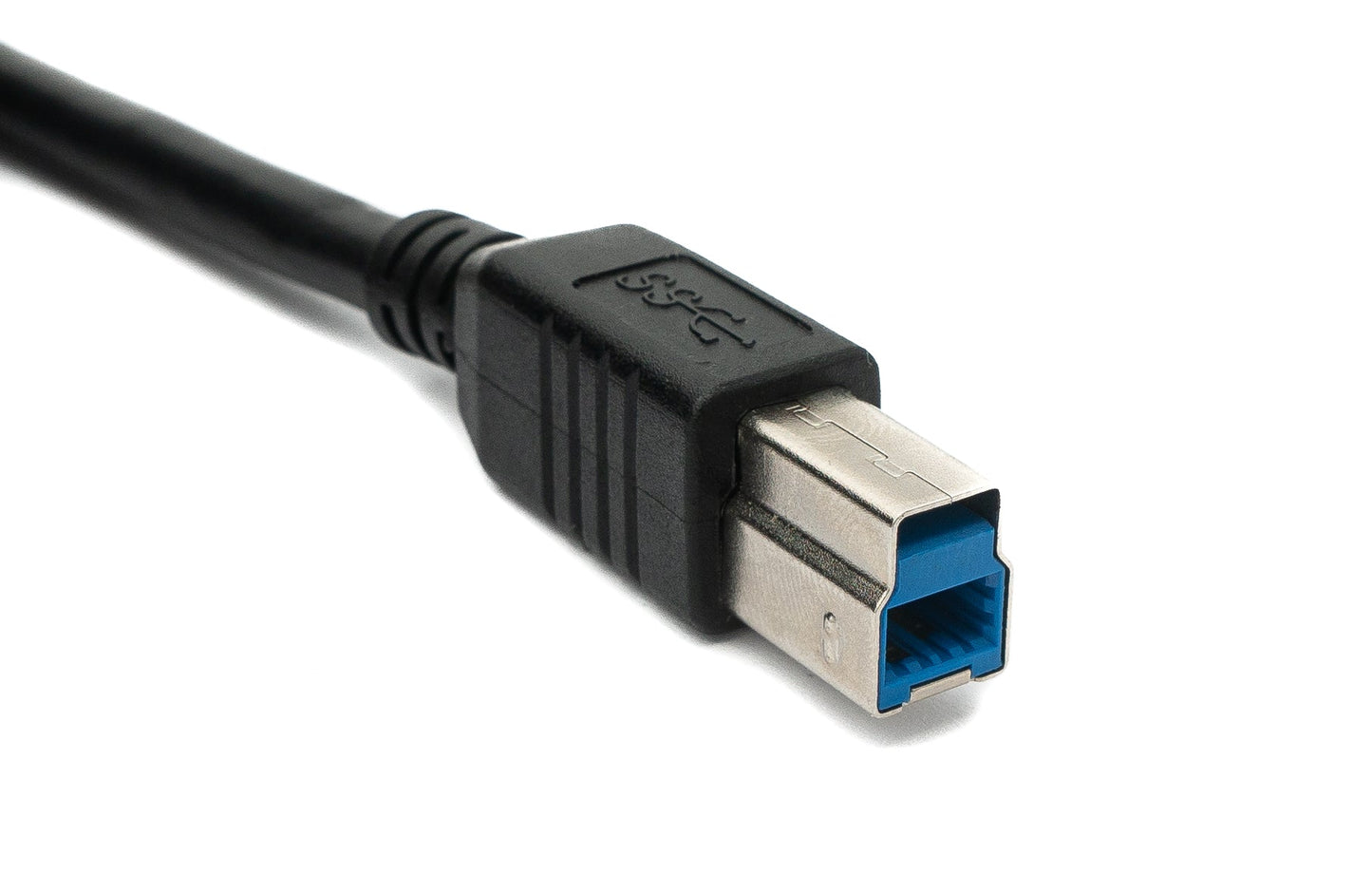 SYSTEM-S USB 3.0 Kabel 8 m Typ B Stecker zu A Stecker in Schwarz