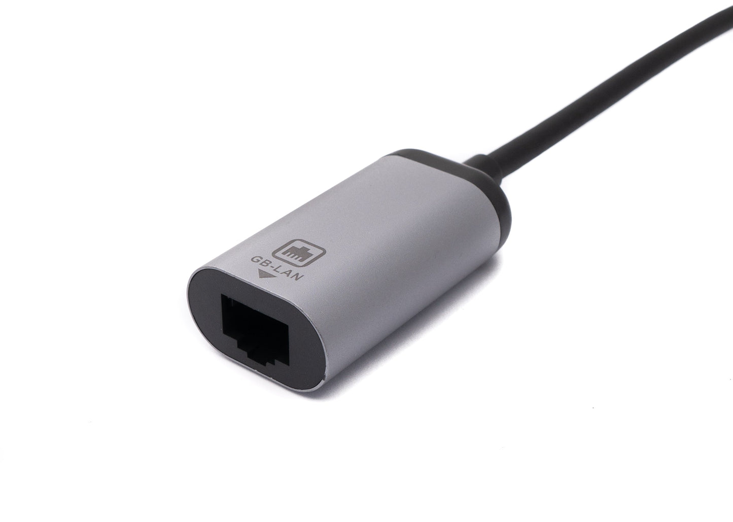 SYSTEM-S LAN Kabel 20 cm RJ45 Buchse zu USB 3.1 Typ C Stecker Adapter in Grau