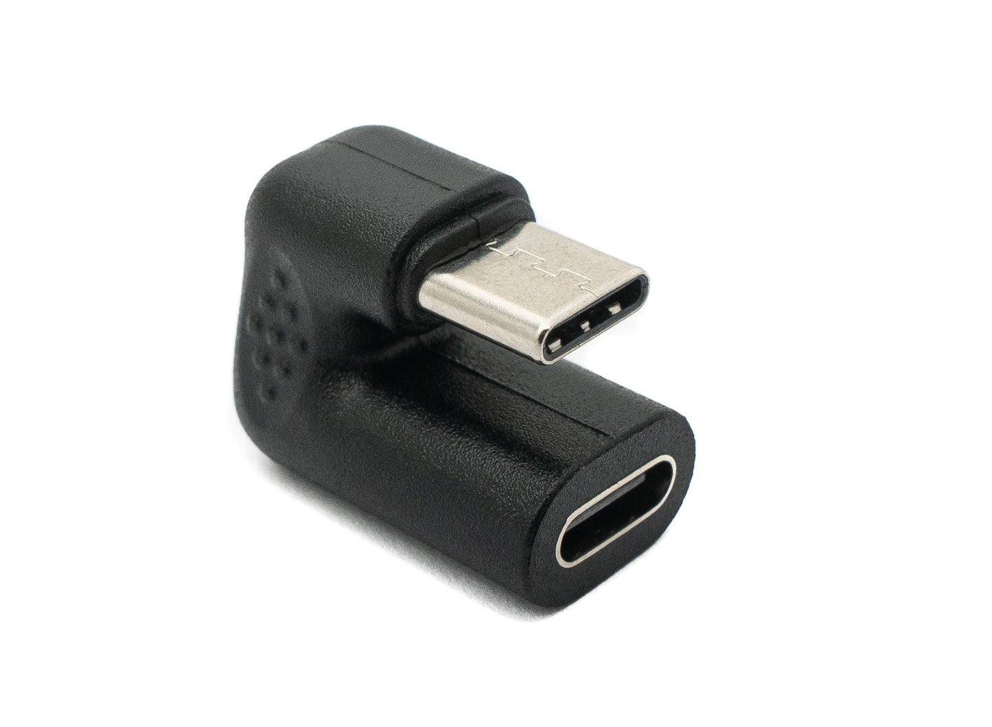 SYSTEM-S USB 3.1 U Turn Adapter Typ C Stecker zu Buchse 360° Winkel Kabel in Schwarz