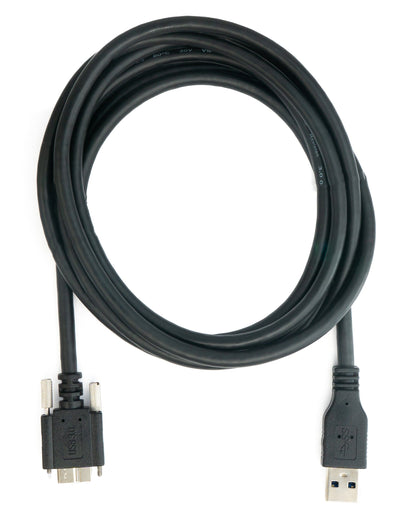 SYSTEM-S USB 3.0 cable 2 m Micro B plug to Type A plug screw in black