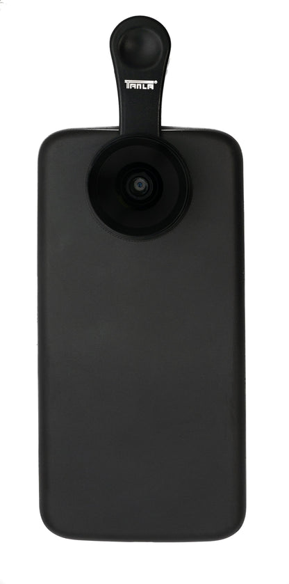SYSTEM-S Makro Linse 1.1x bis 2.8x Vergrösserung mit Clip und Schutztasche für Smartphone