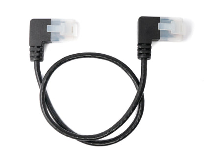 SYSTEM-S LAN Kabel 25 cm RJ45 8P8C STP Cat6 Stecker zu Stecker Winkel Schwarz
