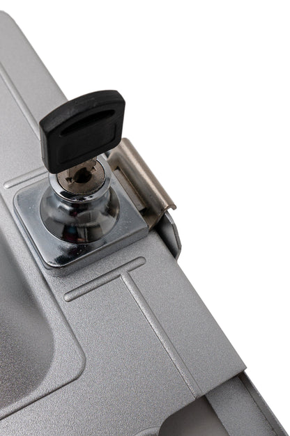 SYSTEM-S Boden Ständer  120cm neigbar Halterung abschließbar für iPad Mini 6 (2021) in Grau